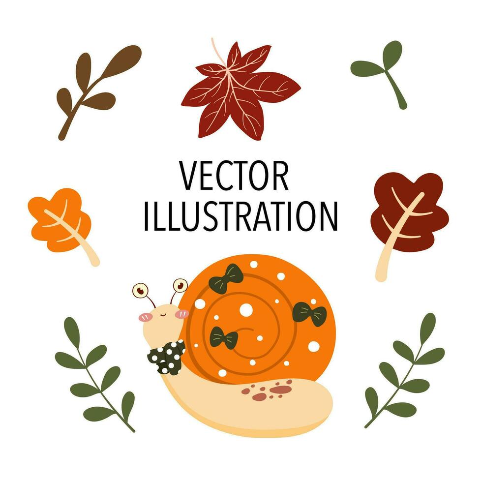 Herbst Satz, Herbst Clip Kunst, Sammlung von Design Elemente mit Blätter, Kürbisse, süß Tiere, Pilz, Blumen- und Andere. Hand gezeichnet Vektor Illustration.