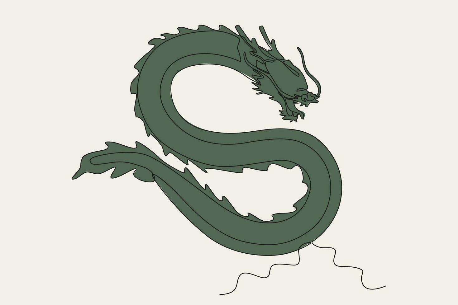 farbig Illustration von ein Drachen symbolisieren Mut vektor