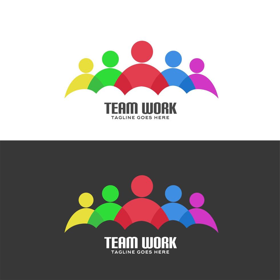 vektor av människor logotyp designelement med begreppet lagarbete, enhet, företag, grupp, etc.