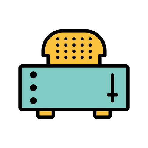 Scheibe Toaster-Vektor-Symbol vektor