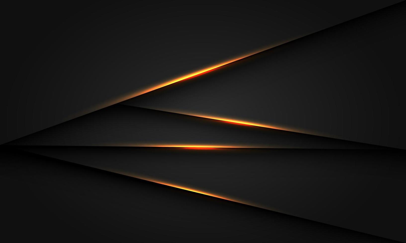 abstrakt guld ljus skugga triangel på mörk metallisk design modern lyx futuristisk bakgrund vektor