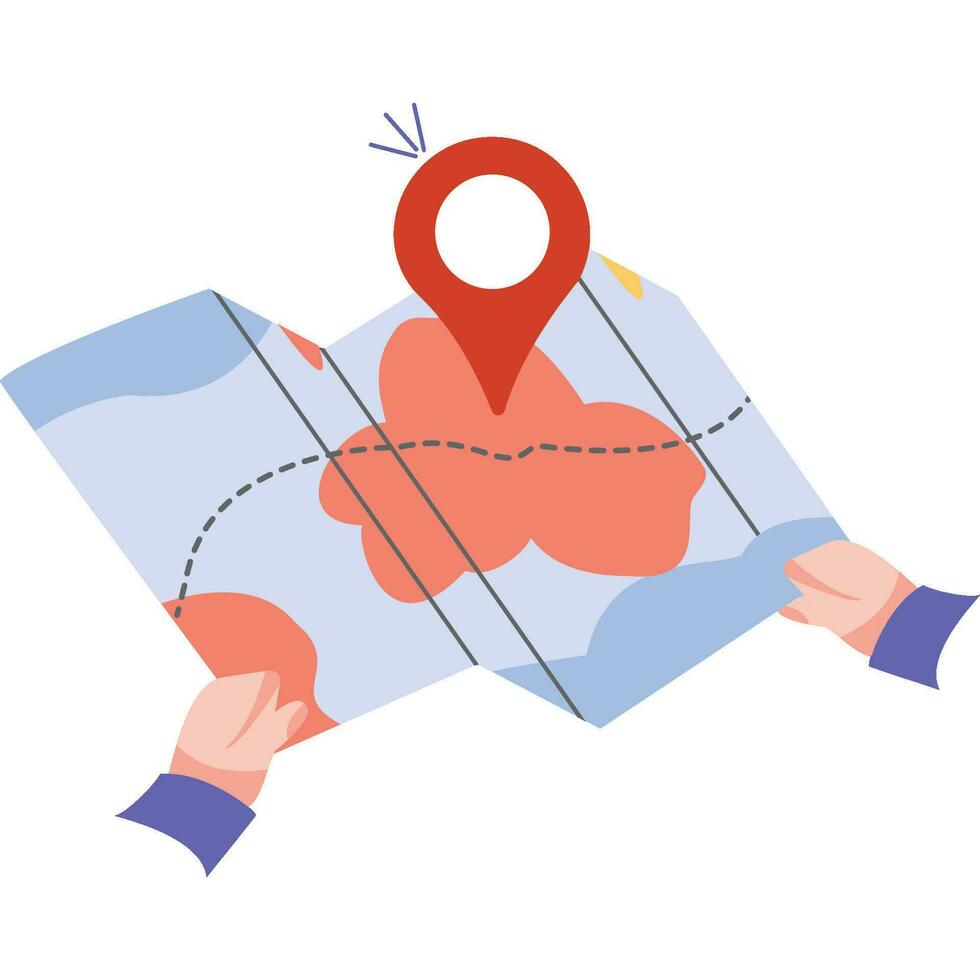Karte Navigation Illustration welche können leicht ändern oder bearbeiten vektor