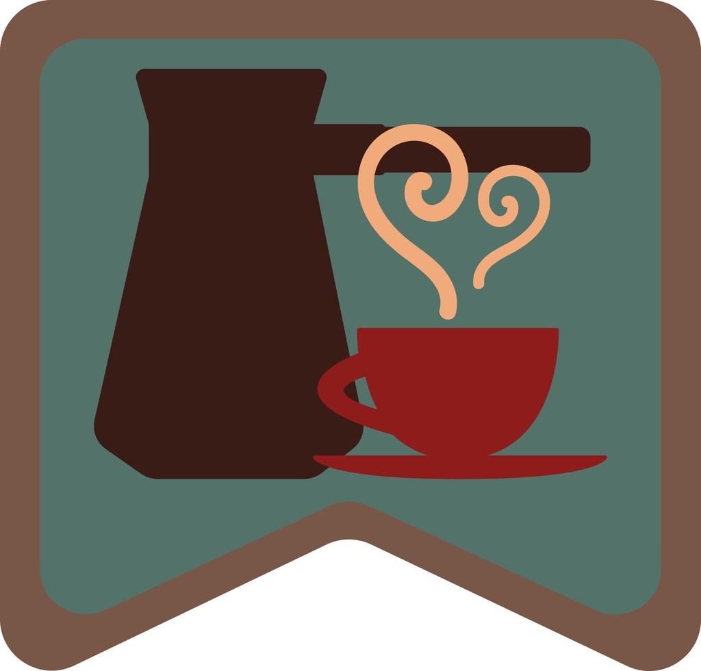 Kaffee-Getränke-Shop oder Café-Werbeabzeichen-Vektor vektor