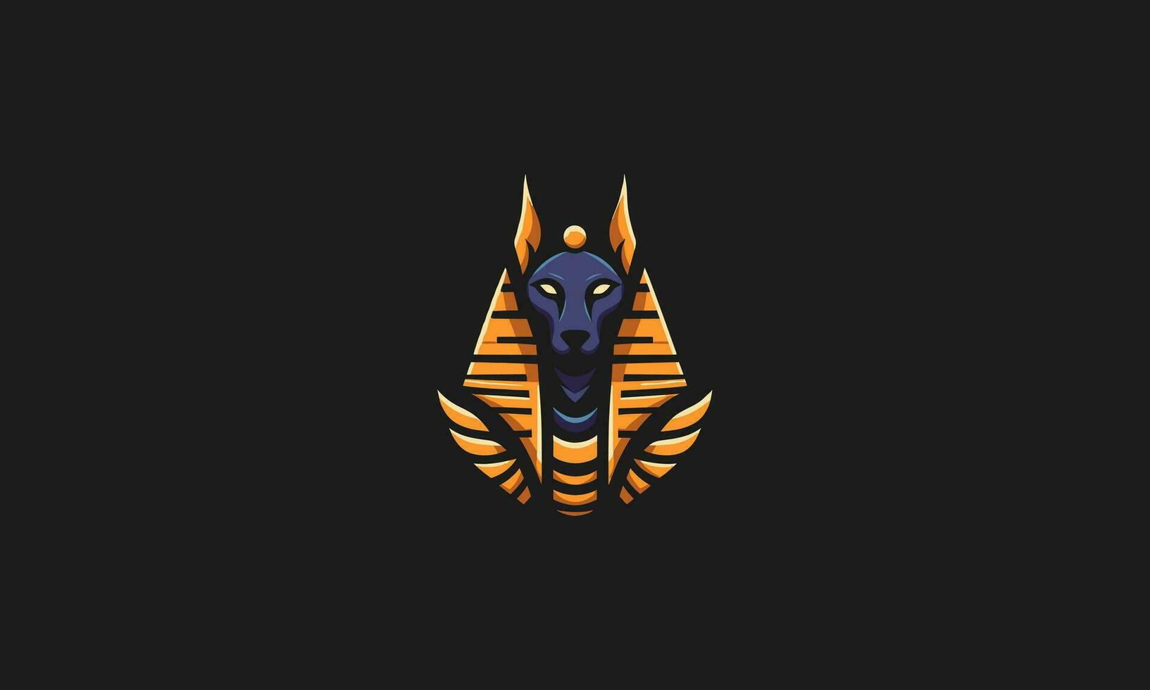 Logo Design von Anubis Vektor Illustration eben Design