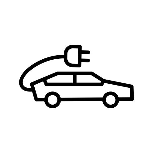 Elektroauto-Vektor-Symbol vektor