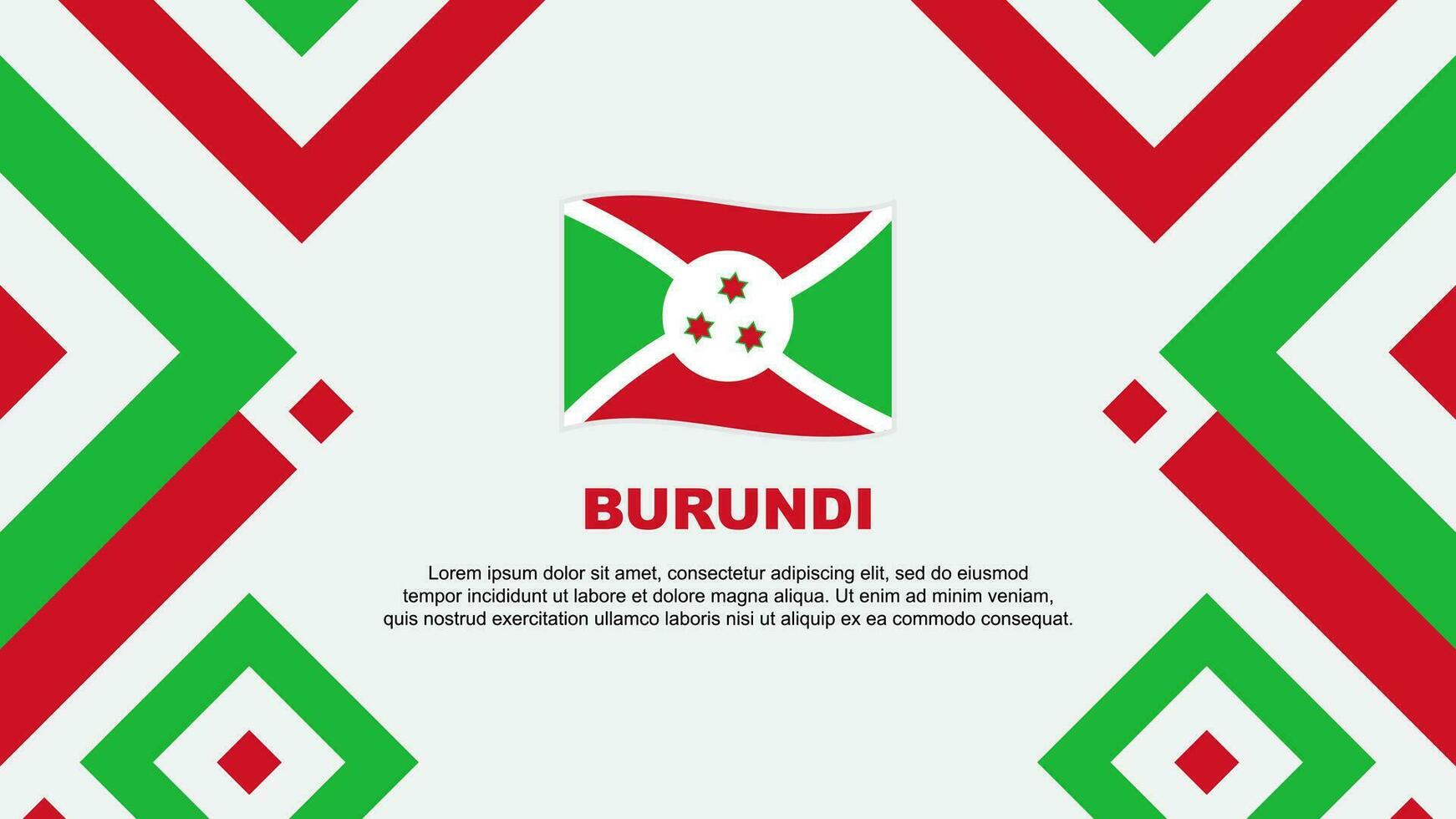 burundi flagga abstrakt bakgrund design mall. burundi oberoende dag baner tapet vektor illustration. burundi mall