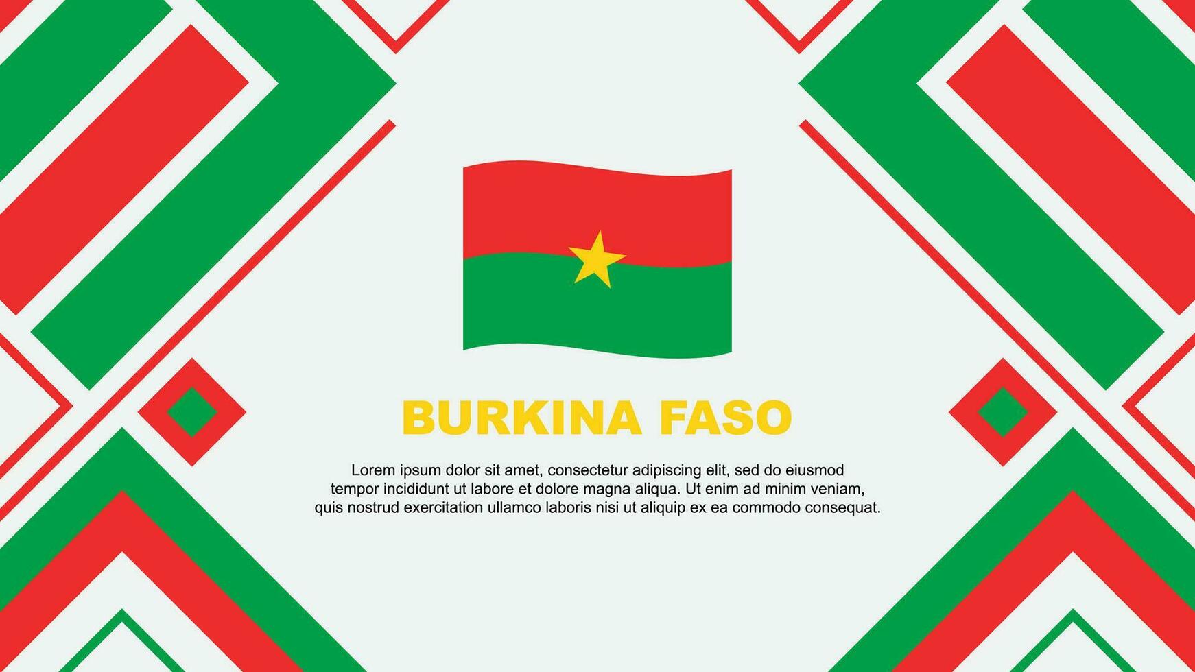 Burkina faso flagga abstrakt bakgrund design mall. Burkina faso oberoende dag baner tapet vektor illustration. Burkina faso flagga