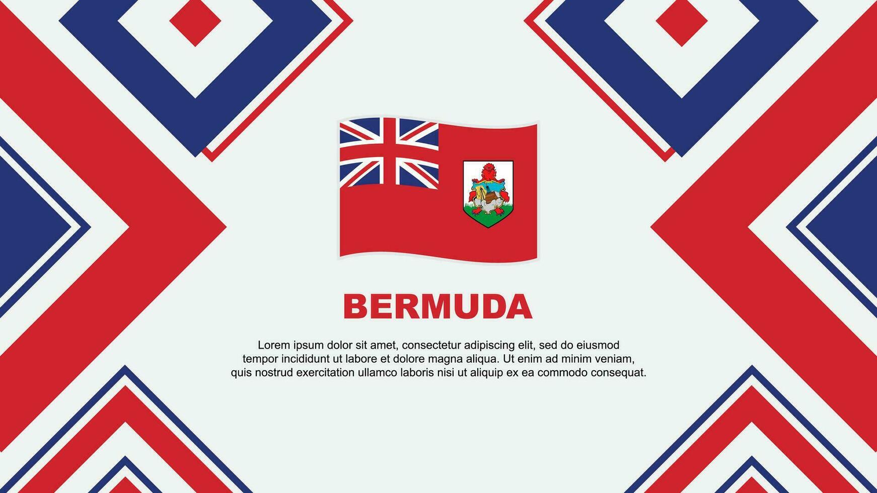 Bermudas Flagge abstrakt Hintergrund Design Vorlage. Bermudas Unabhängigkeit Tag Banner Hintergrund Vektor Illustration. Bermudas Unabhängigkeit Tag