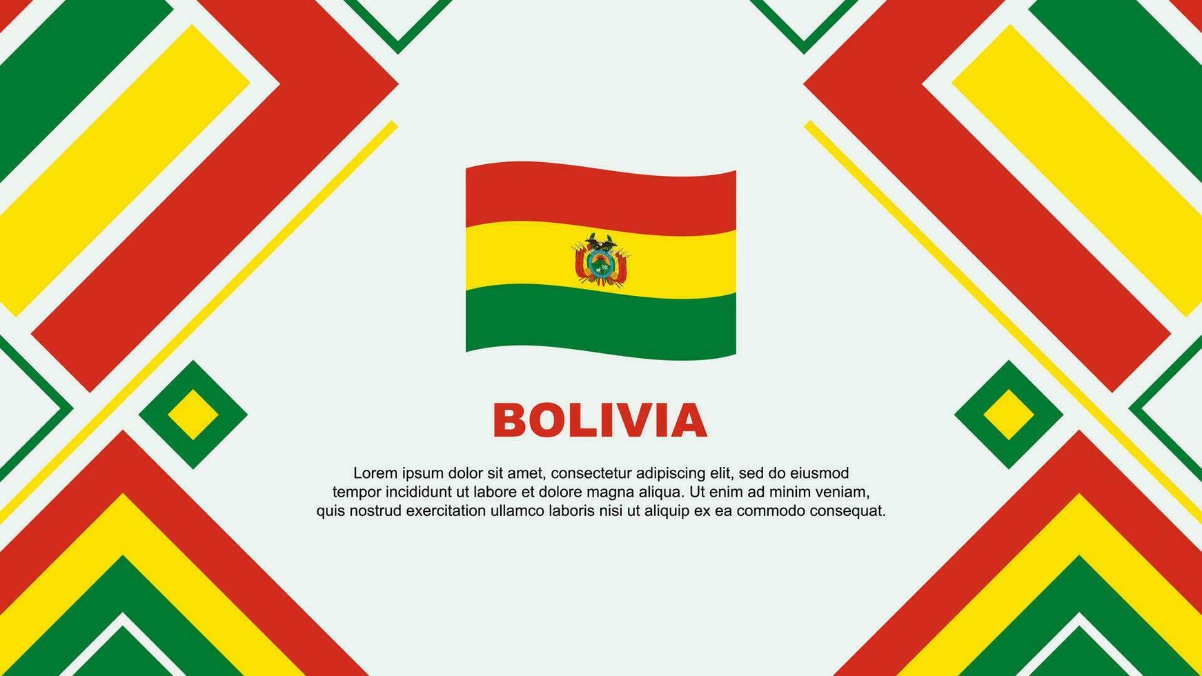 bolivia flagga abstrakt bakgrund design mall. bolivia oberoende dag baner tapet vektor illustration. bolivia flagga