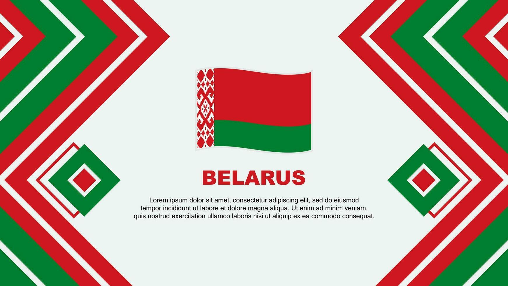 Vitryssland flagga abstrakt bakgrund design mall. Vitryssland oberoende dag baner tapet vektor illustration. Vitryssland design