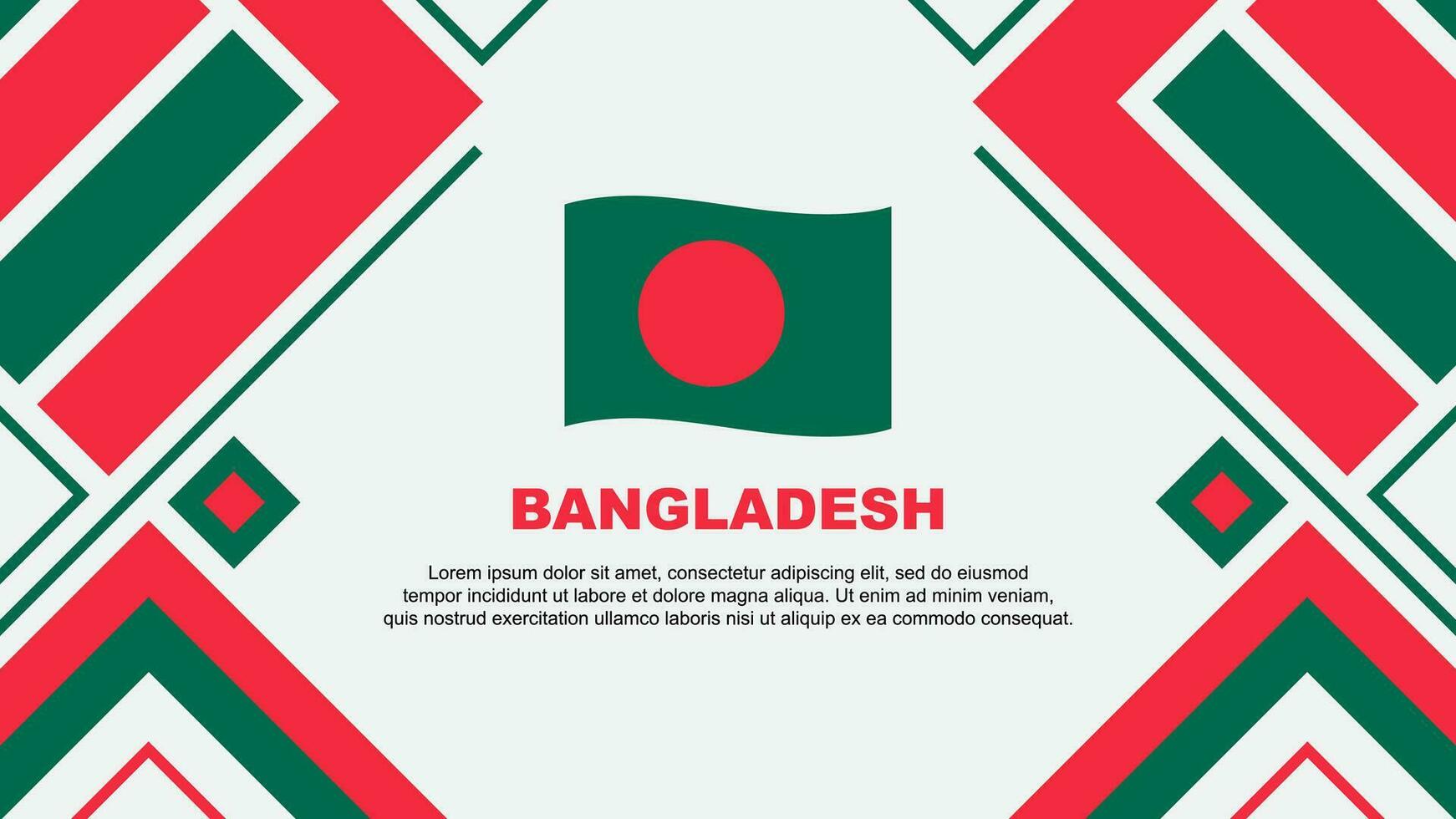 bangladesh flagga abstrakt bakgrund design mall. bangladesh oberoende dag baner tapet vektor illustration. bangladesh flagga