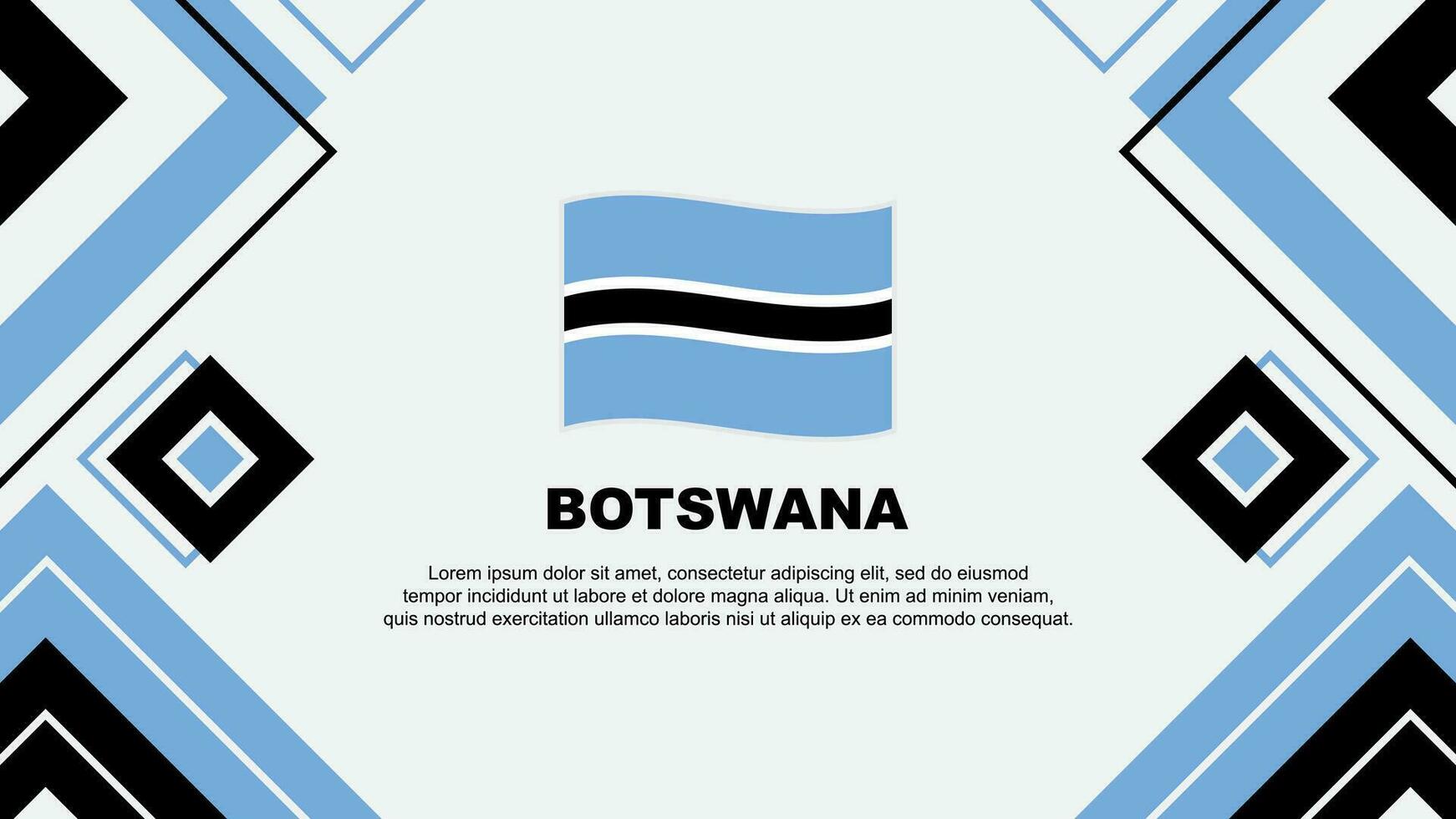 botswana flagga abstrakt bakgrund design mall. botswana oberoende dag baner tapet vektor illustration. botswana bakgrund