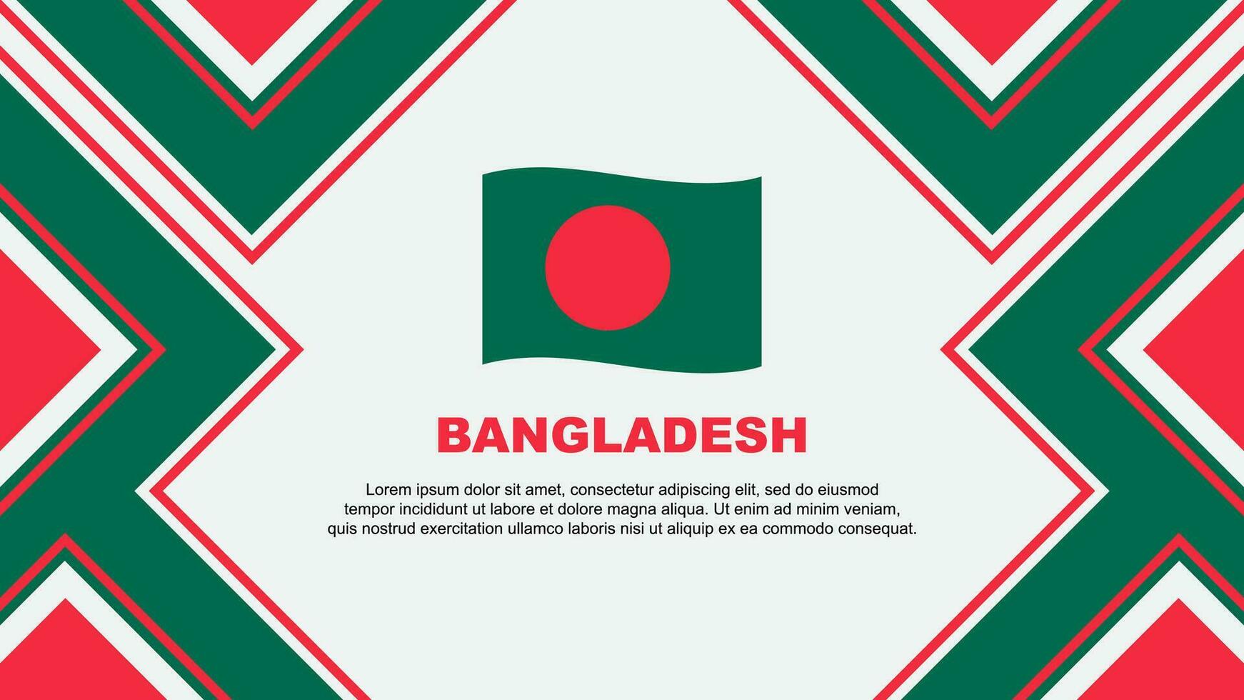 bangladesh flagga abstrakt bakgrund design mall. bangladesh oberoende dag baner tapet vektor illustration. bangladesh vektor