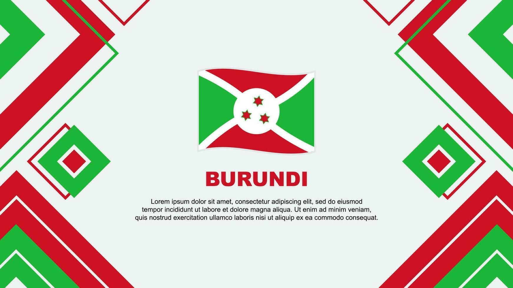burundi flagga abstrakt bakgrund design mall. burundi oberoende dag baner tapet vektor illustration. burundi bakgrund