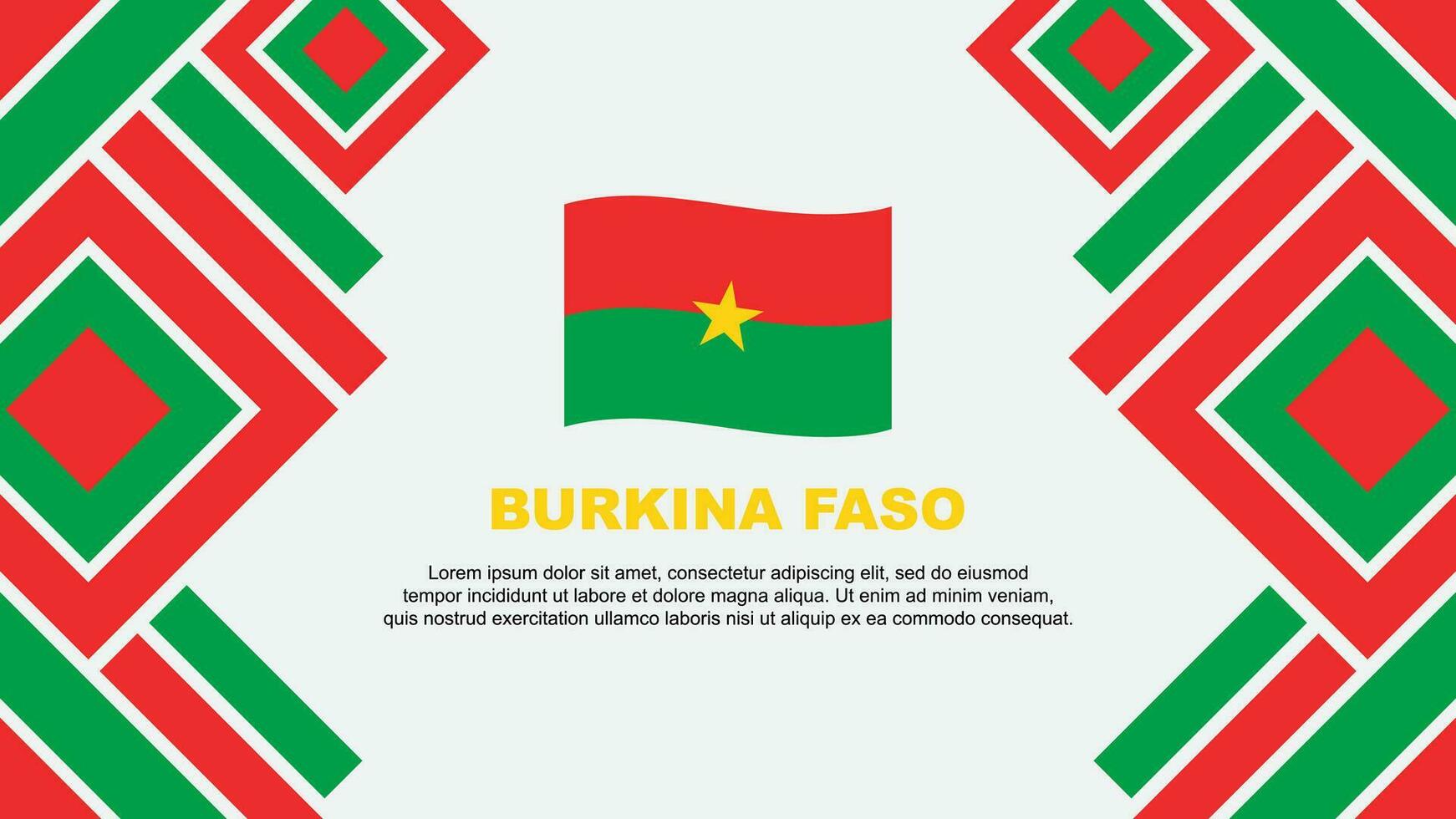Burkina faso flagga abstrakt bakgrund design mall. Burkina faso oberoende dag baner tapet vektor illustration. Burkina faso