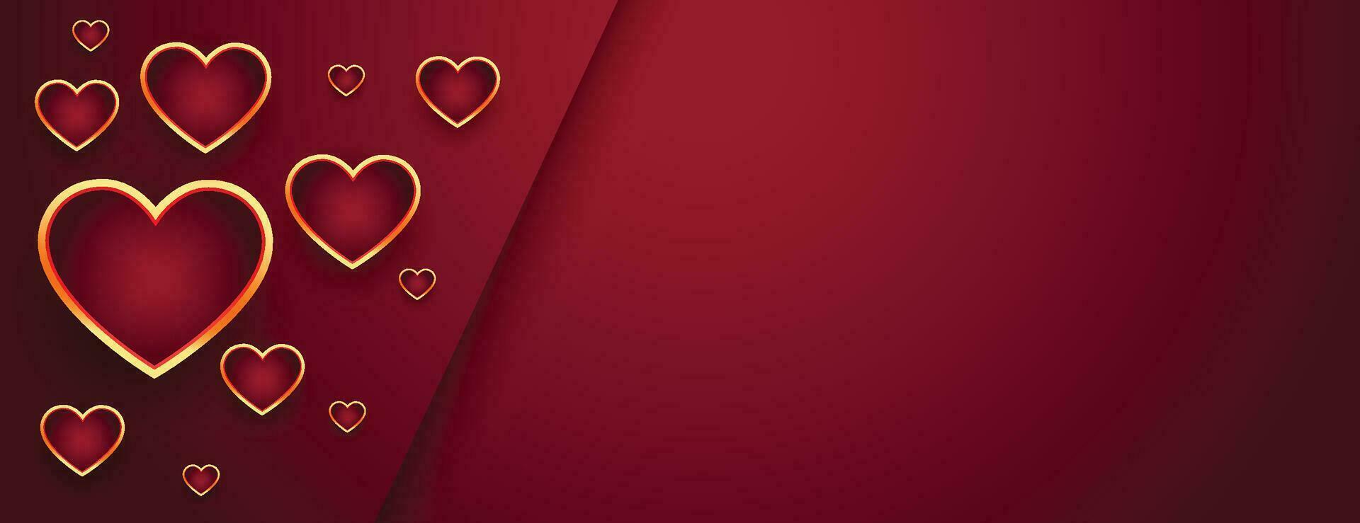 valentines dag calligraphic hälsning i hjärta formad gyllene ram på en röd vätska vågor bakgrund. vektor