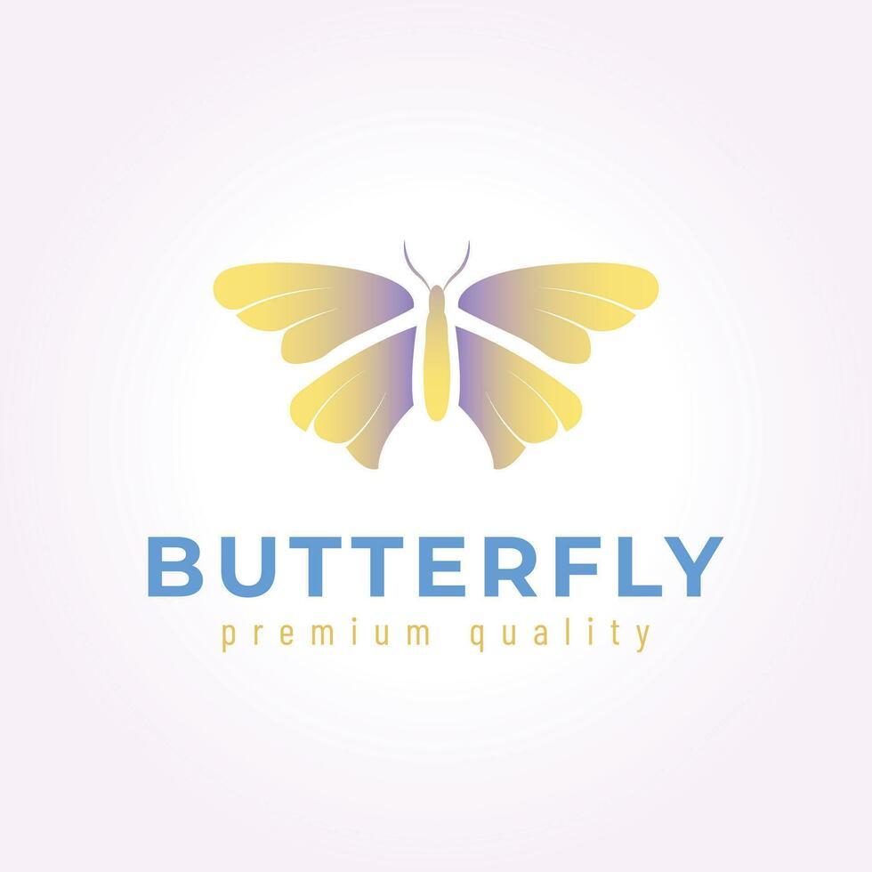 einfach Schmetterling Symbol Logo mit zerrissen Flügel, Libelle und Schmetterling Design Illustration vektor