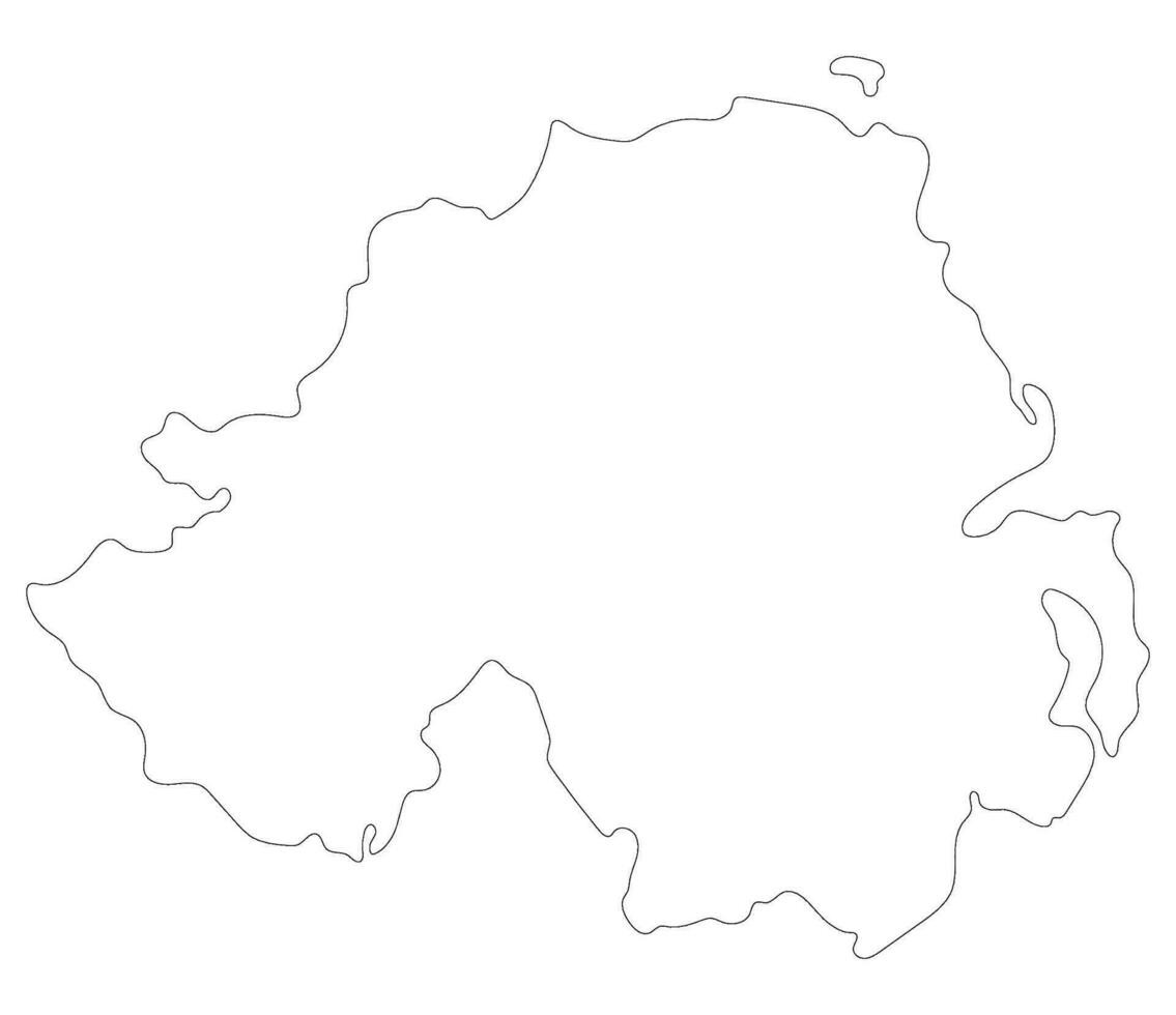 Nord Irland Karte. Karte von Nord Irland im Weiß Farbe vektor