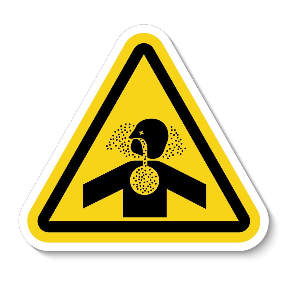 Erstickungssymbolzeichen der giftigen Gase isolieren auf weißem Hintergrund, Vektorillustration vektor