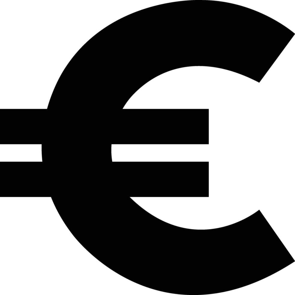 euro valuta tecken symbol. euro, europeisk pengar platt ikon vektor. valuta utbyta begrepp. vektor