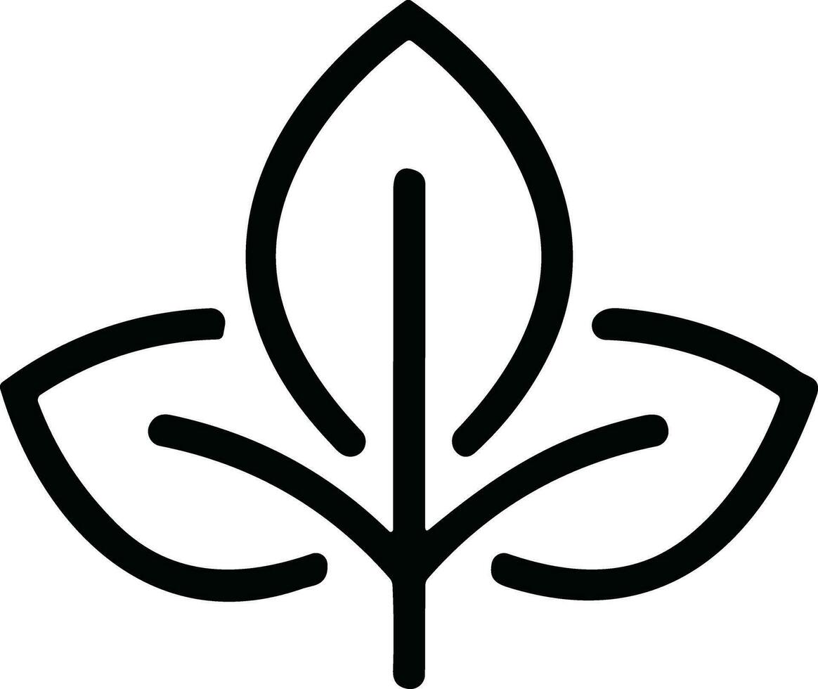 Blatt einfach Linie Symbole Satz. verlassen von Baum und Pflanzen, Blätter Symbol Design zum natürlich, Öko, bio, und vegan Etiketten. Vektor