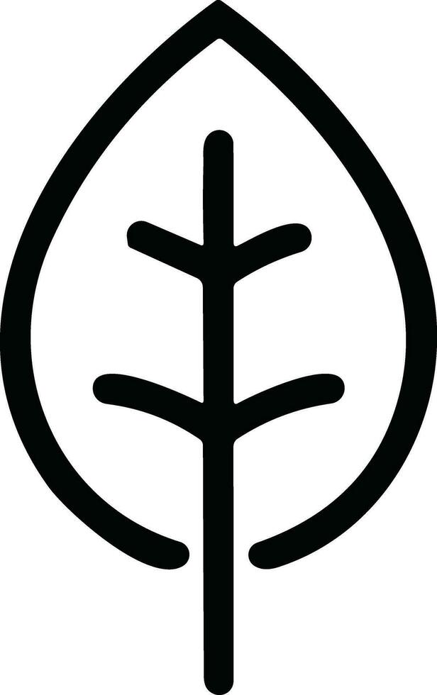 Blatt einfach Linie Symbole Satz. verlassen von Baum und Pflanzen, Blätter Symbol Design zum natürlich, Öko, bio, und vegan Etiketten. Vektor