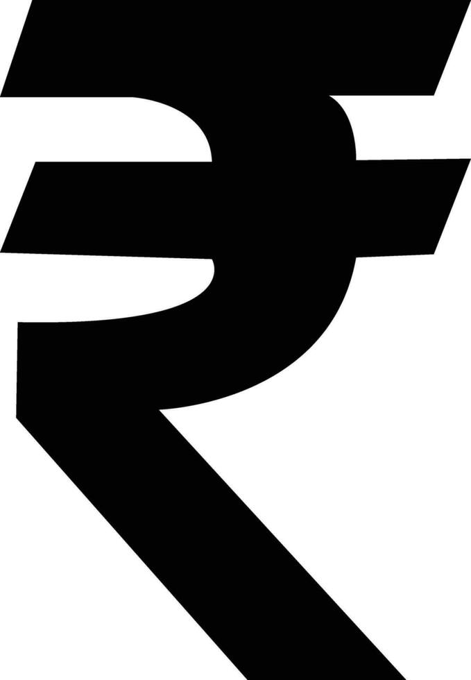 Rupie Währung Zeichen Symbol. Rupie indisch Geld eben Symbol Vektor. Währung Austausch Konzept. vektor