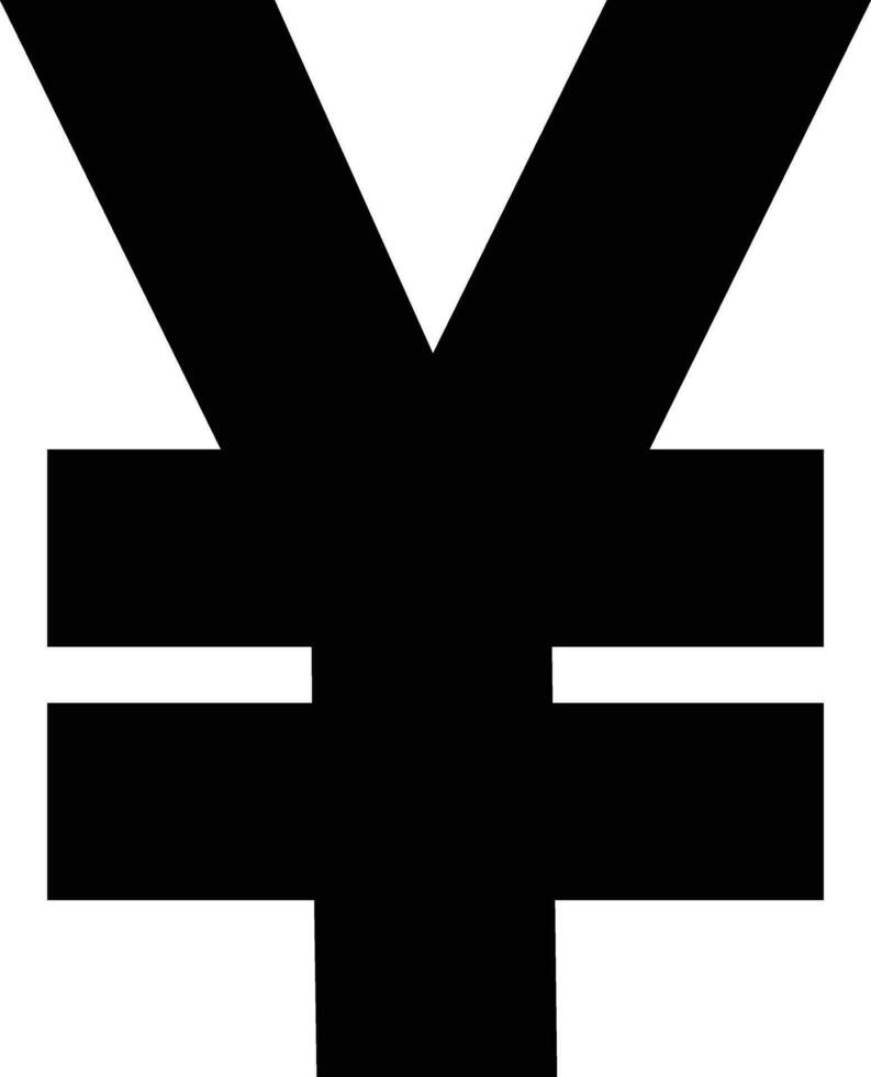 yen eller yuan valuta tecken symbol. Kina och japan pengar platt ikon vektor. valuta utbyta begrepp. vektor