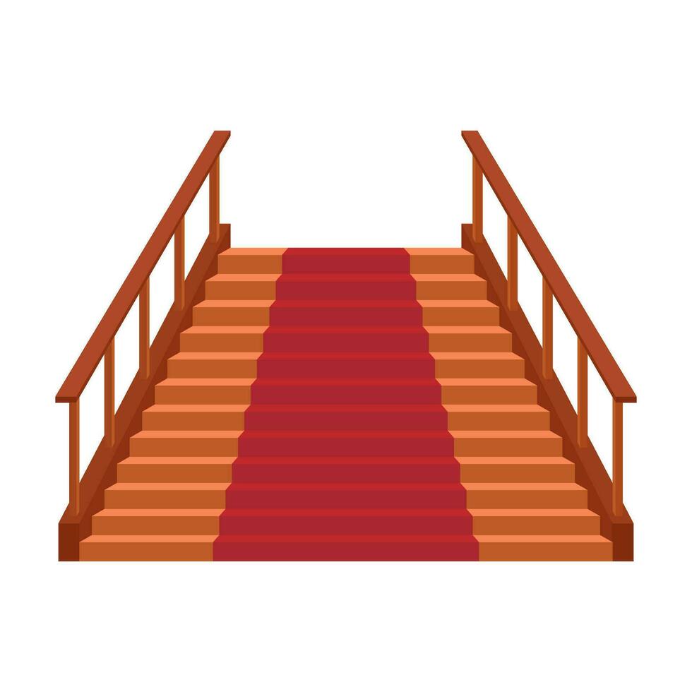 platt illustration av trappa på isolerat bakgrund vektor