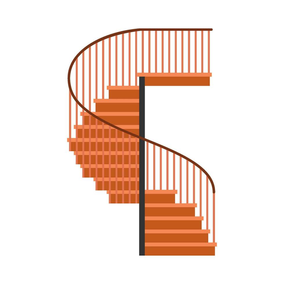 platt illustration av trappa på isolerat bakgrund vektor