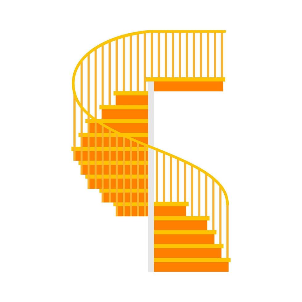 eben Illustration von Treppe auf isoliert Hintergrund vektor
