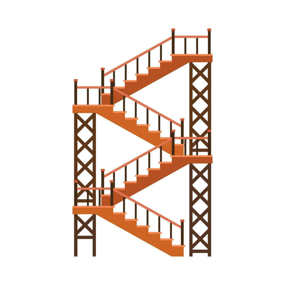 eben Illustration von Treppe auf isoliert Hintergrund vektor