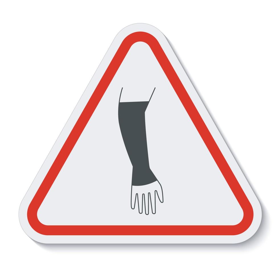 ppe icon.wear Tackle Hand Symbol isolieren auf weißem Hintergrund, Vektor-Illustration eps.10 vektor