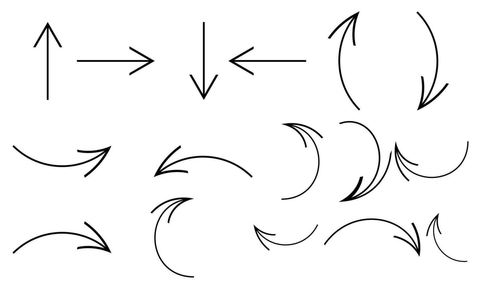 Pfeil Vektor Symbol und gestalten Sammlung.