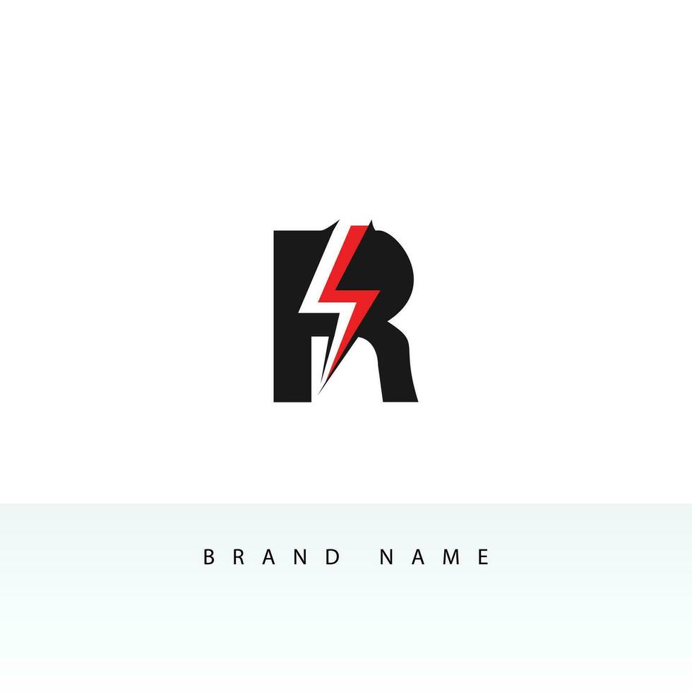 Brief r Logo Design Vektor Illustration. einfach und elegant r Initiale Logo zum Kleidung oder Sport Marke. Brief r Gliederung Logo Vorlage zum ein Geschäft oder Unternehmen. minimal r Symbol Symbol.