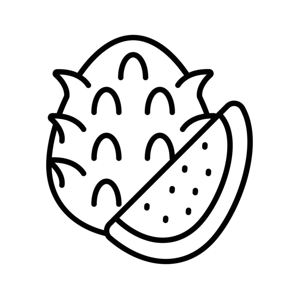 skaffa sig din händer på detta visuellt perfekt ikon av pitaya. drake frukt vektor design