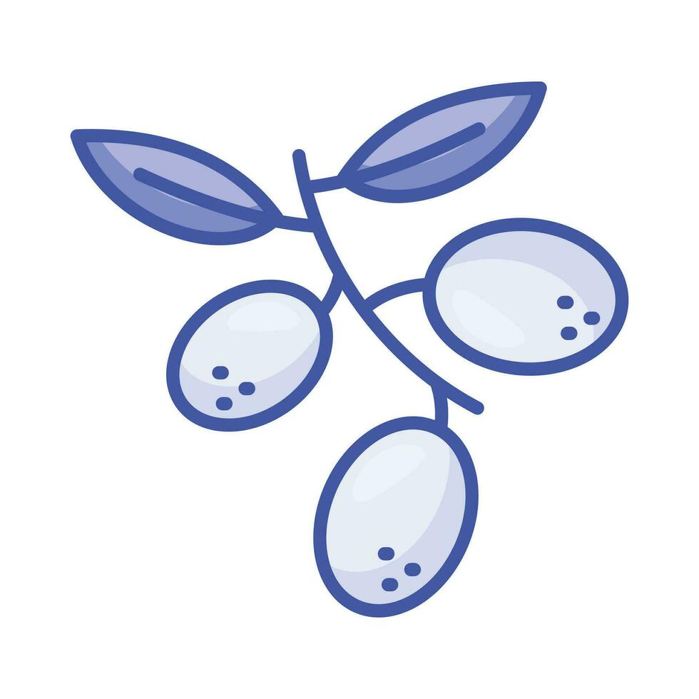 Fantastisk ikon av oliver, friska och organisk mat vektor