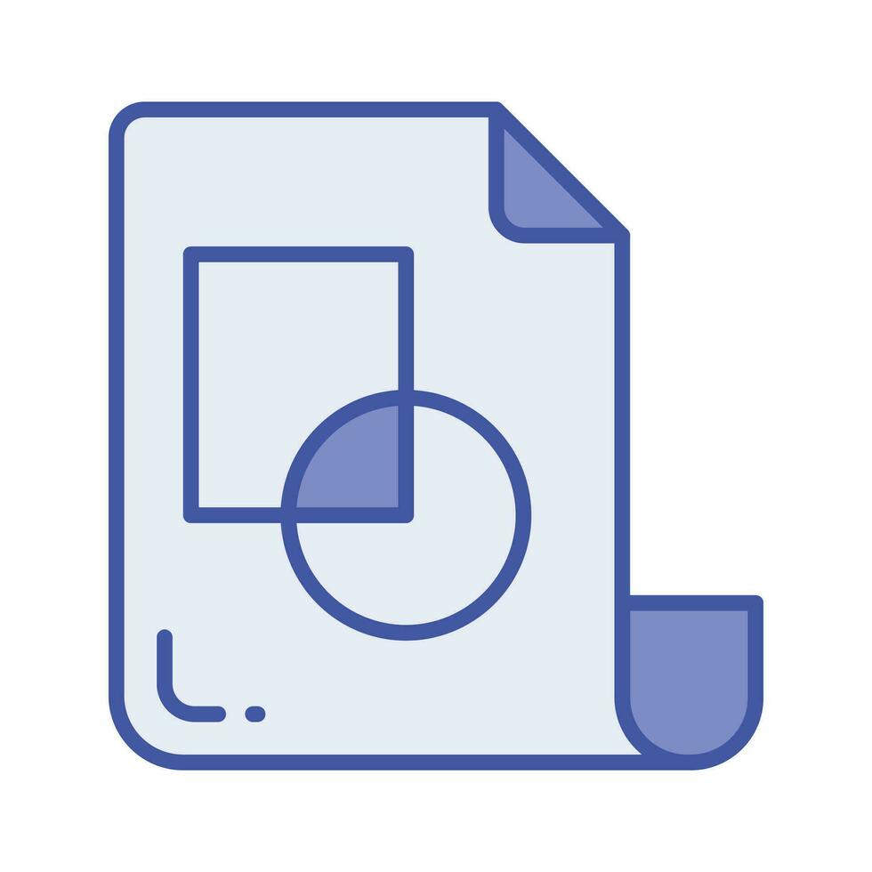 en väl designad platt ikon av grafisk fil, isolerat på vit bakgrund vektor