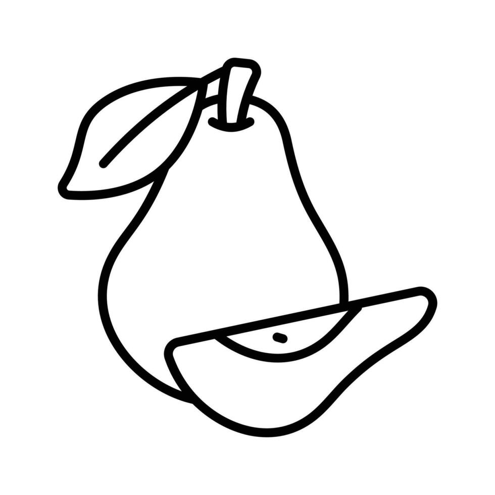 ett Fantastisk ikon av päron, friska och organisk mat vektor