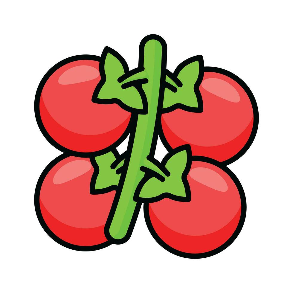 körsbär tomater vektor design i modern design stil, redo till använda sig av vektor