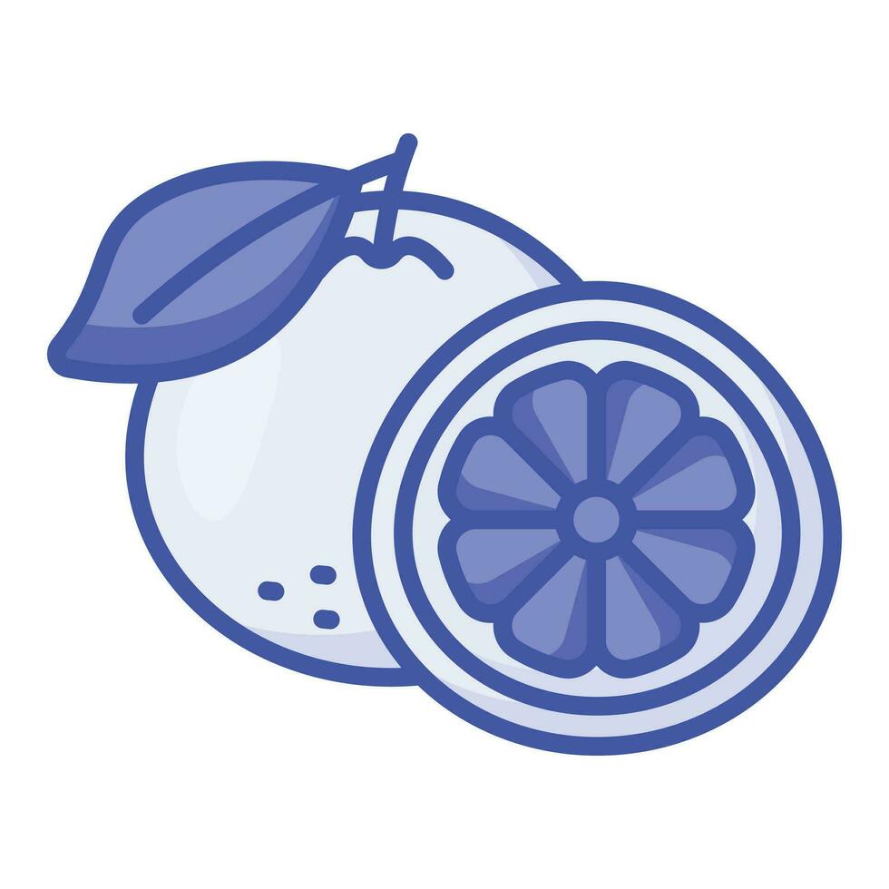 väl designad ikon av grapefrukt i modern stil, hälsosammaste citrus- frukt vektor