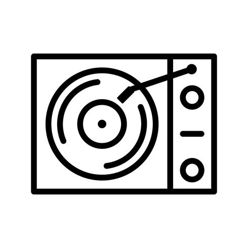 Vinyl-Player-Vektor-Symbol vektor