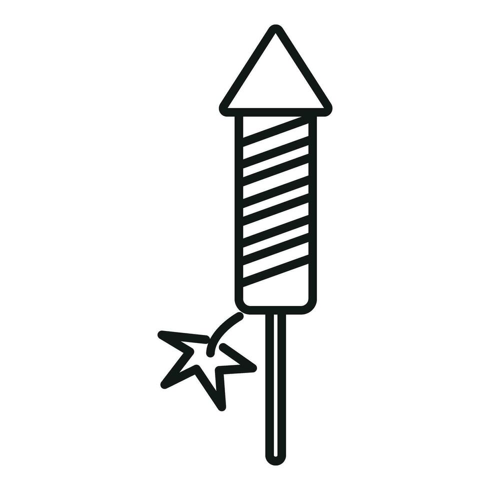 Veranstaltung Feuerwerk Rakete Symbol Gliederung Vektor. Ehe Paar vektor