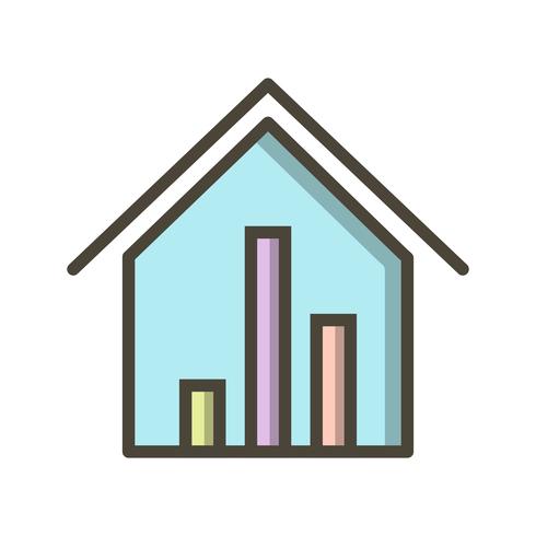 Immobilienstatistik-Vektor-Ikone vektor