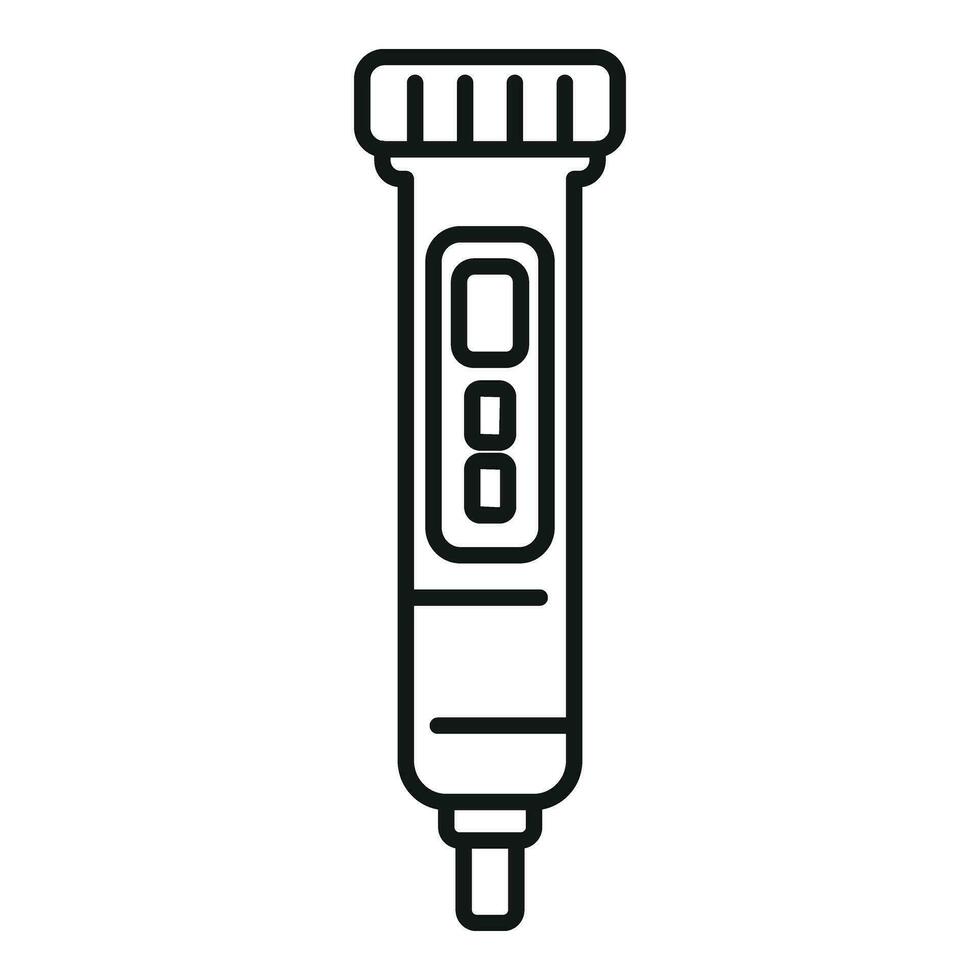 Bildschirm ph Meter Symbol Gliederung Vektor. Sensor Gerät Boden vektor