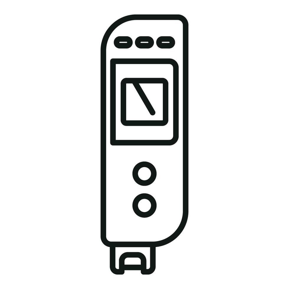 Labor ph Meter Symbol Gliederung Vektor. Boden messen Kit vektor