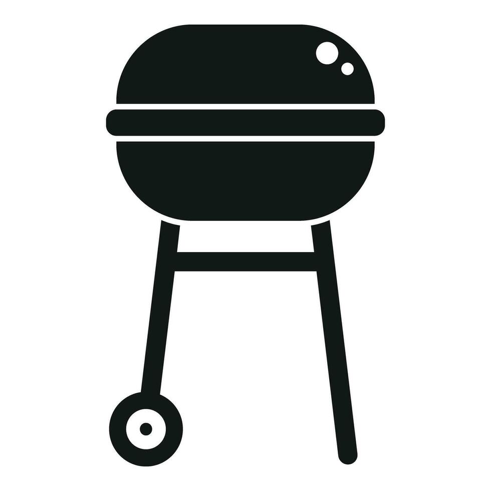 Grill Ausrüstung Symbol einfach Vektor. hölzern Sonnenschirm vektor