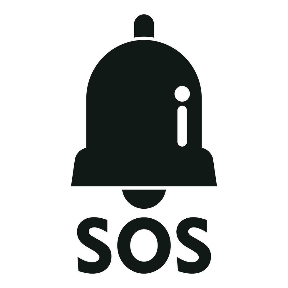 SOS Ring Symbol einfach Vektor. Sicherheit Sirene Sicherheit vektor