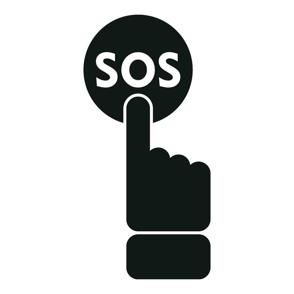 SOS Anruf Taste Symbol einfach Vektor. Motor Sicherheit vektor