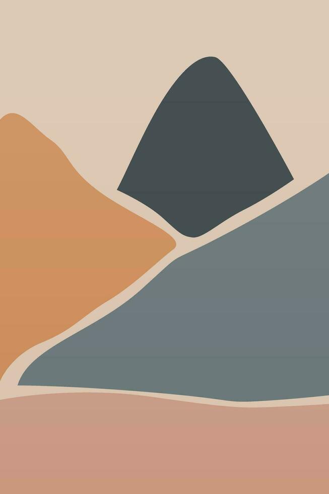 Boho Hintergrund Illustration. abstrakt Landschaft Hintergrund vektor